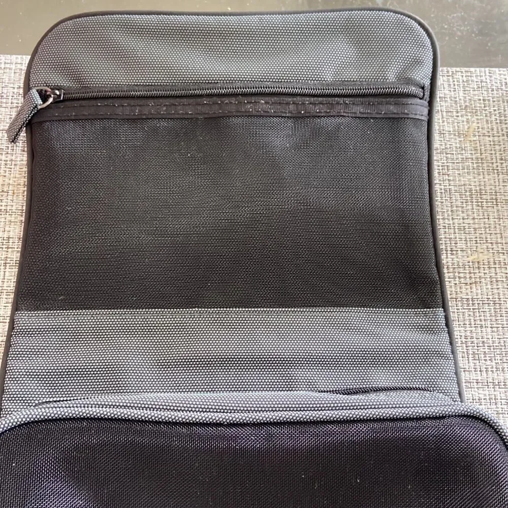 BLV Bulgari small gray travel case never used with clip close